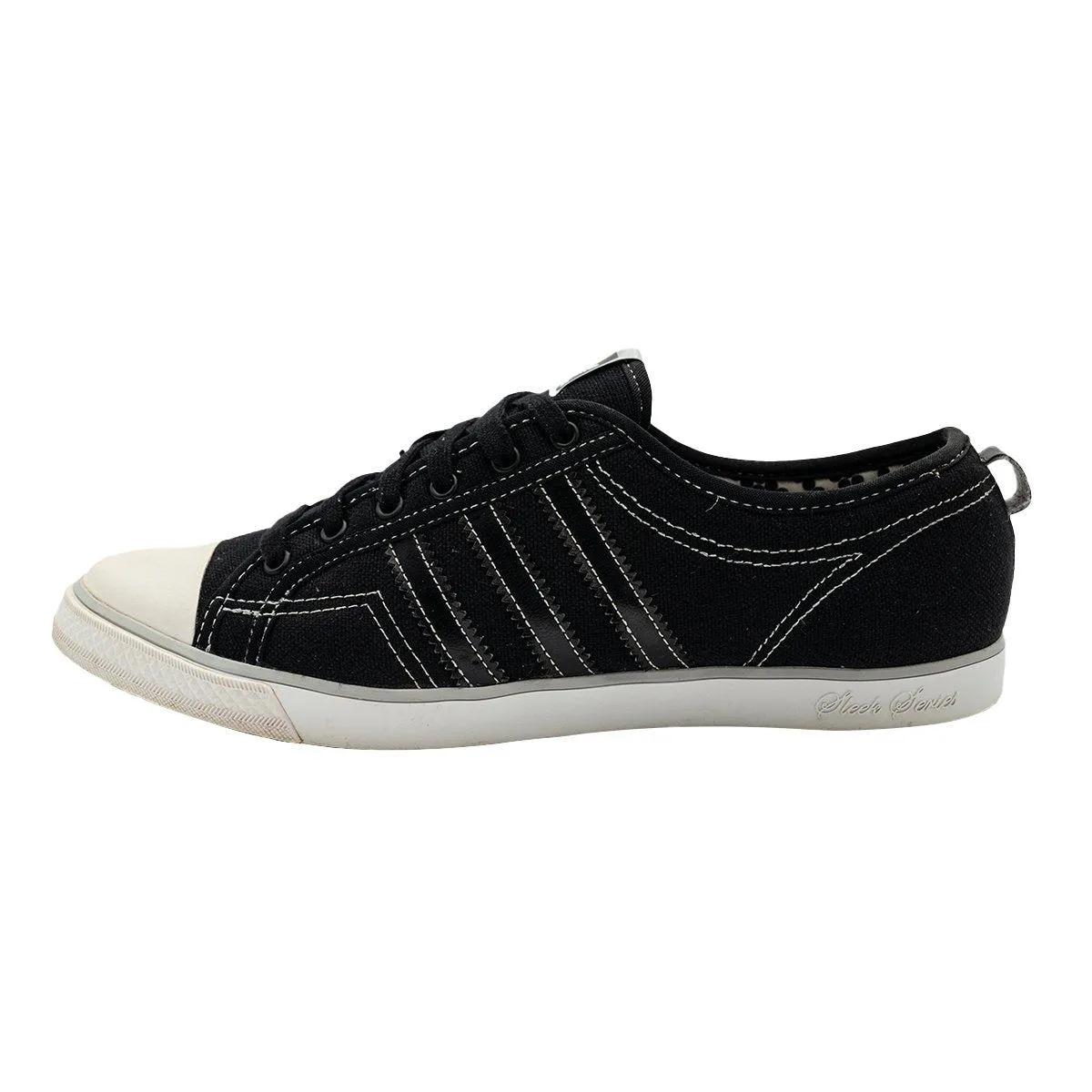 Adidas Nizza Sleek Low-Top Sneakers Fabric Black Colour For Women