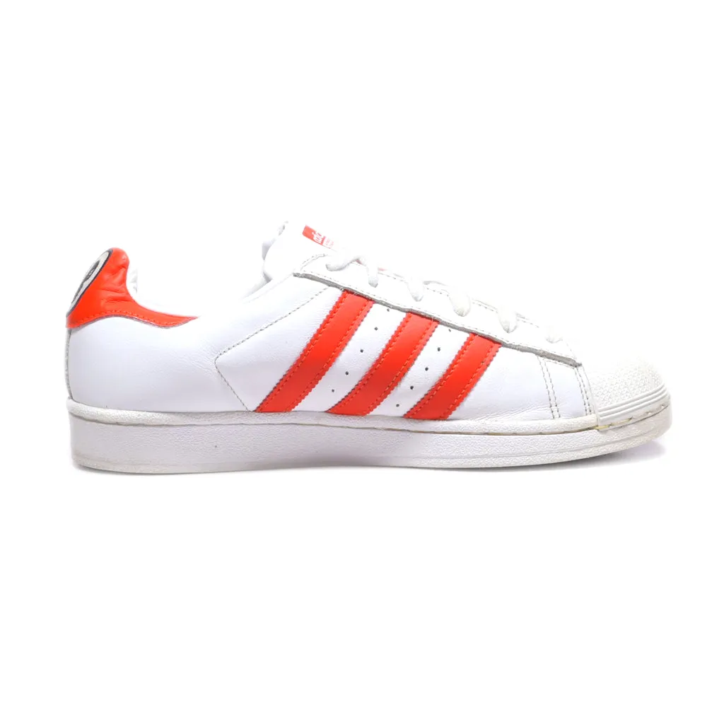 Adidas Superstar Low-Top Sneakers Leather Red Colour For Women