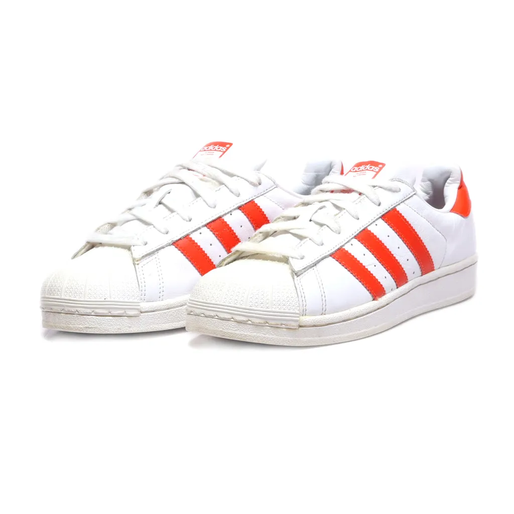 Adidas Superstar Low-Top Sneakers Leather Red Colour For Women