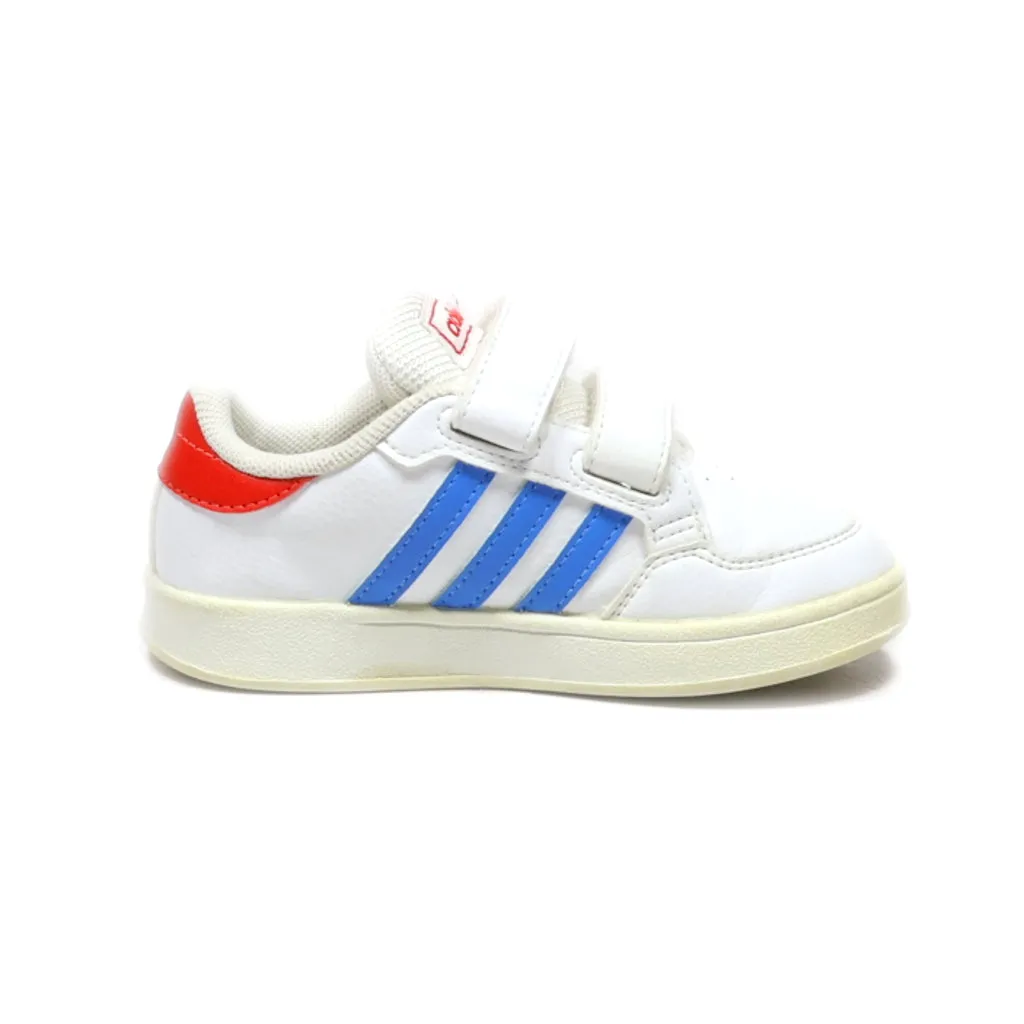 Adidas Tenis Breaknet Sneakers Leather White Colour For Kids