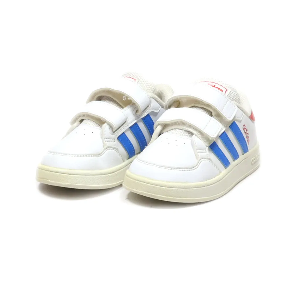 Adidas Tenis Breaknet Sneakers Leather White Colour For Kids