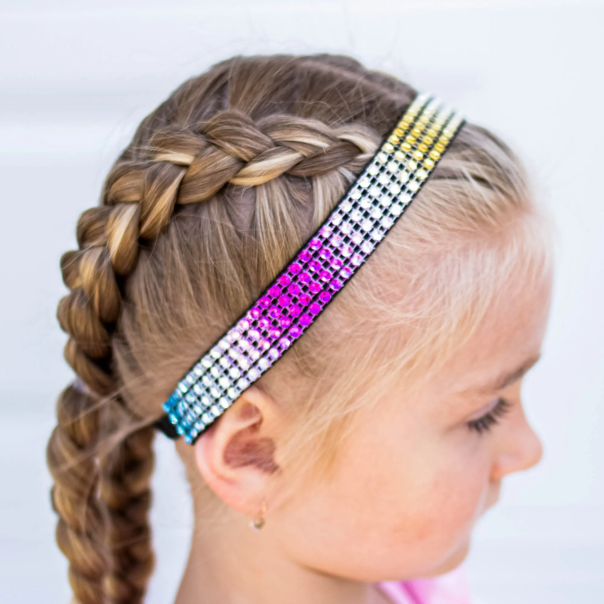 Adjustable No Slip Rhinestone Headbands - 4 Pack