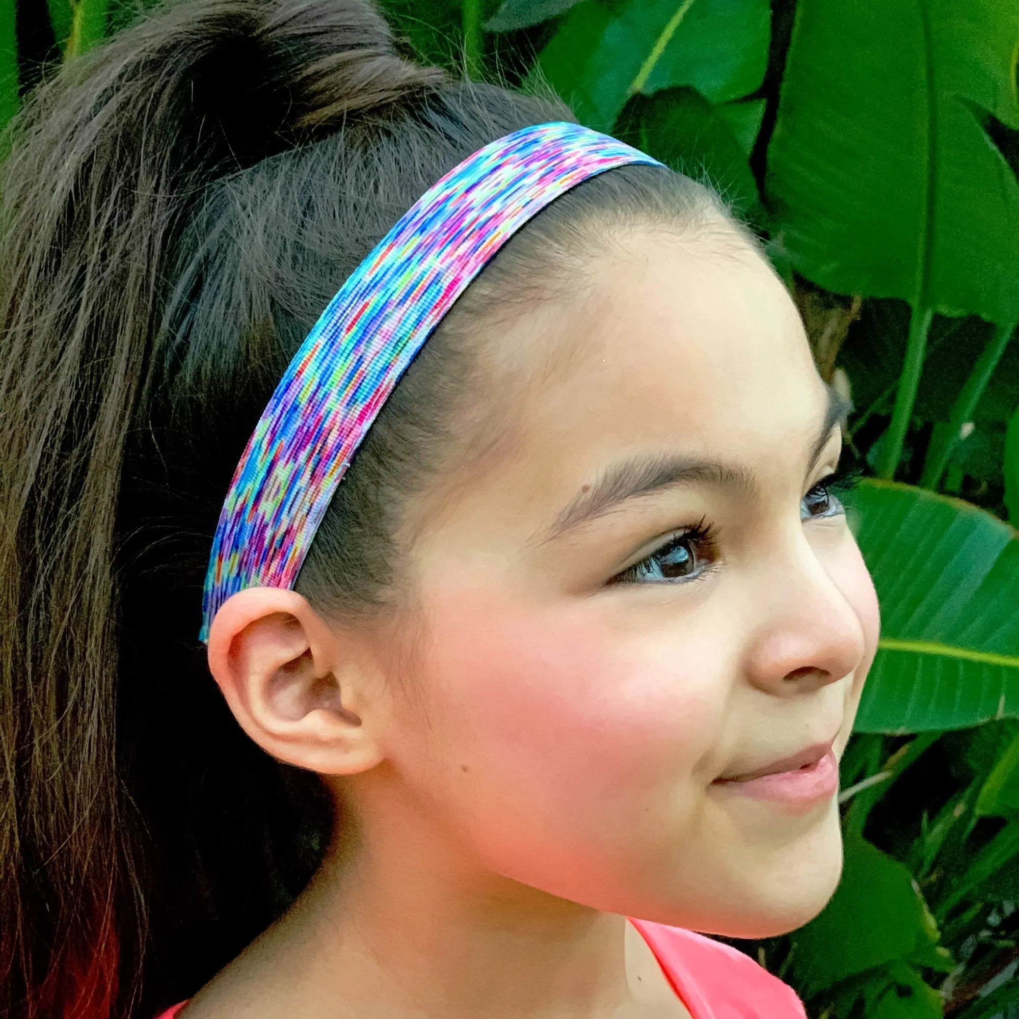 Adjustable No Slip Space Tie Dye Headband