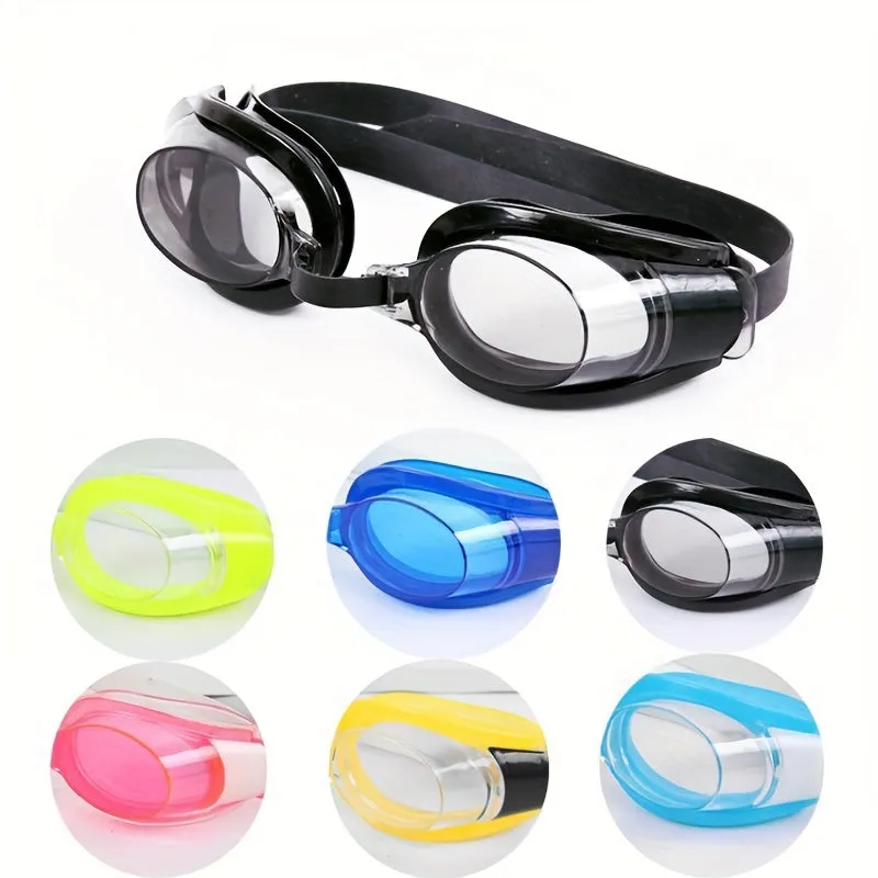 Adult Adjustable Waterproof AntiFog Swimming Goggles for Water Sports