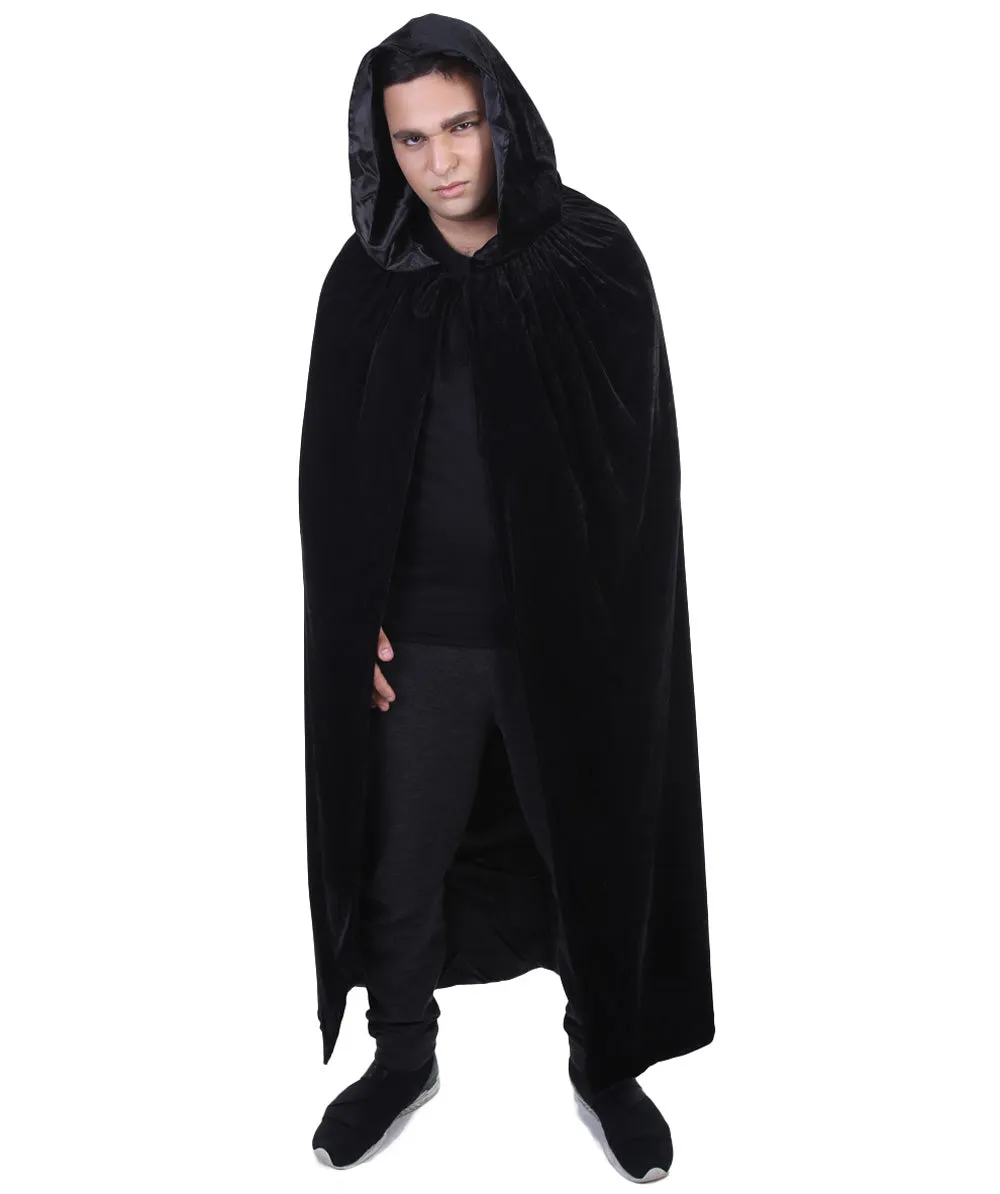 Adult Men's Vampire Cape Costume | Black Halloween Costume