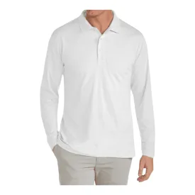 Adult White Galaxy Long Sleeve Polo