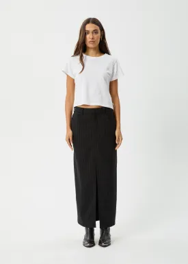 AFENDS Womens Business - Split Maxi Skirt - Black