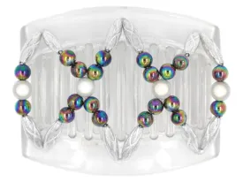 African Butterfly Thick Hair Comb - Dalena Clear 96