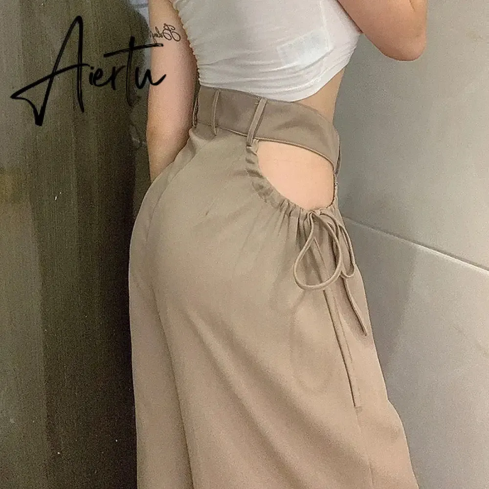 Aiertu Streetwear Women's Cargo Harem Pants Hip Hop High Waist Casual Female Track Pants Joggers Trousers Fashion Harajuku Women Pants