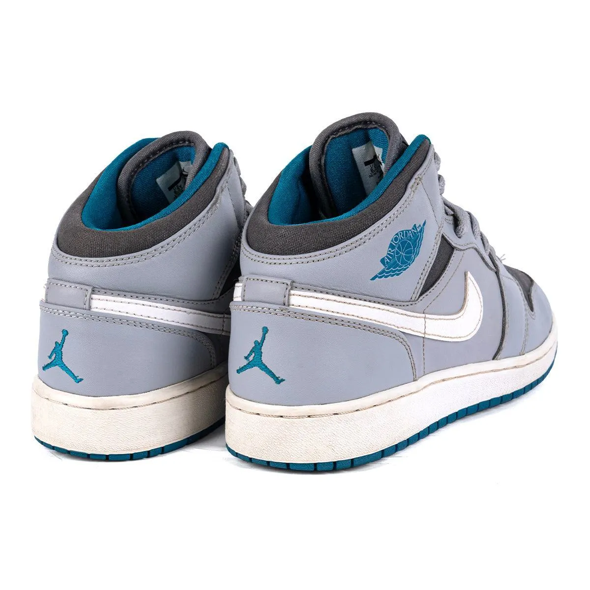 Air Jordan 1 High-Top Sneakers Leather Grey Colour For Women