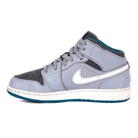 Air Jordan 1 High-Top Sneakers Leather Grey Colour For Women