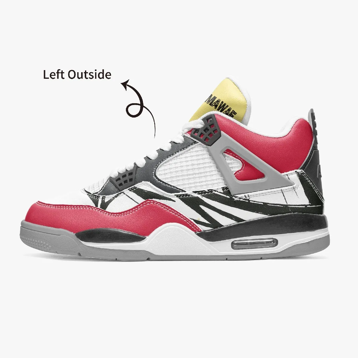 AJ4 Basketball Sneakers -Grey Sole/ Red