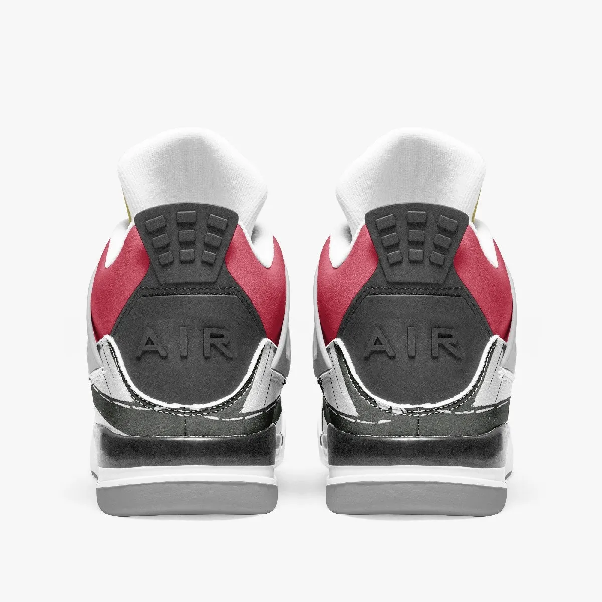 AJ4 Basketball Sneakers -Grey Sole/ Red