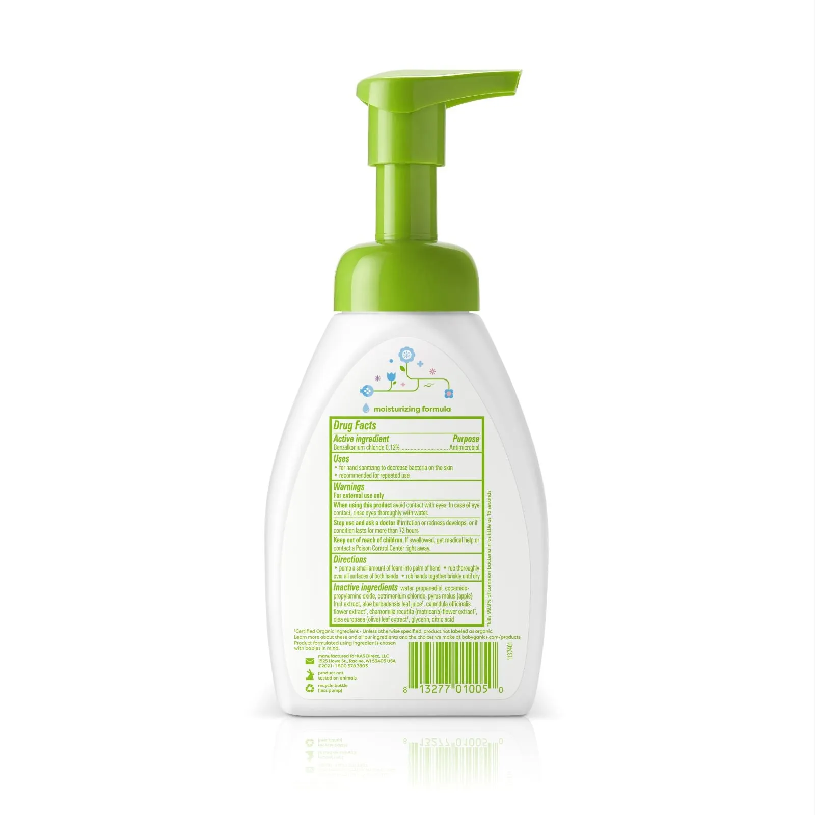 Alcohol-Free Foaming Hand Sanitizer, 249ml, Fragrance Free [EXP DATE: 31st JAN 2025]