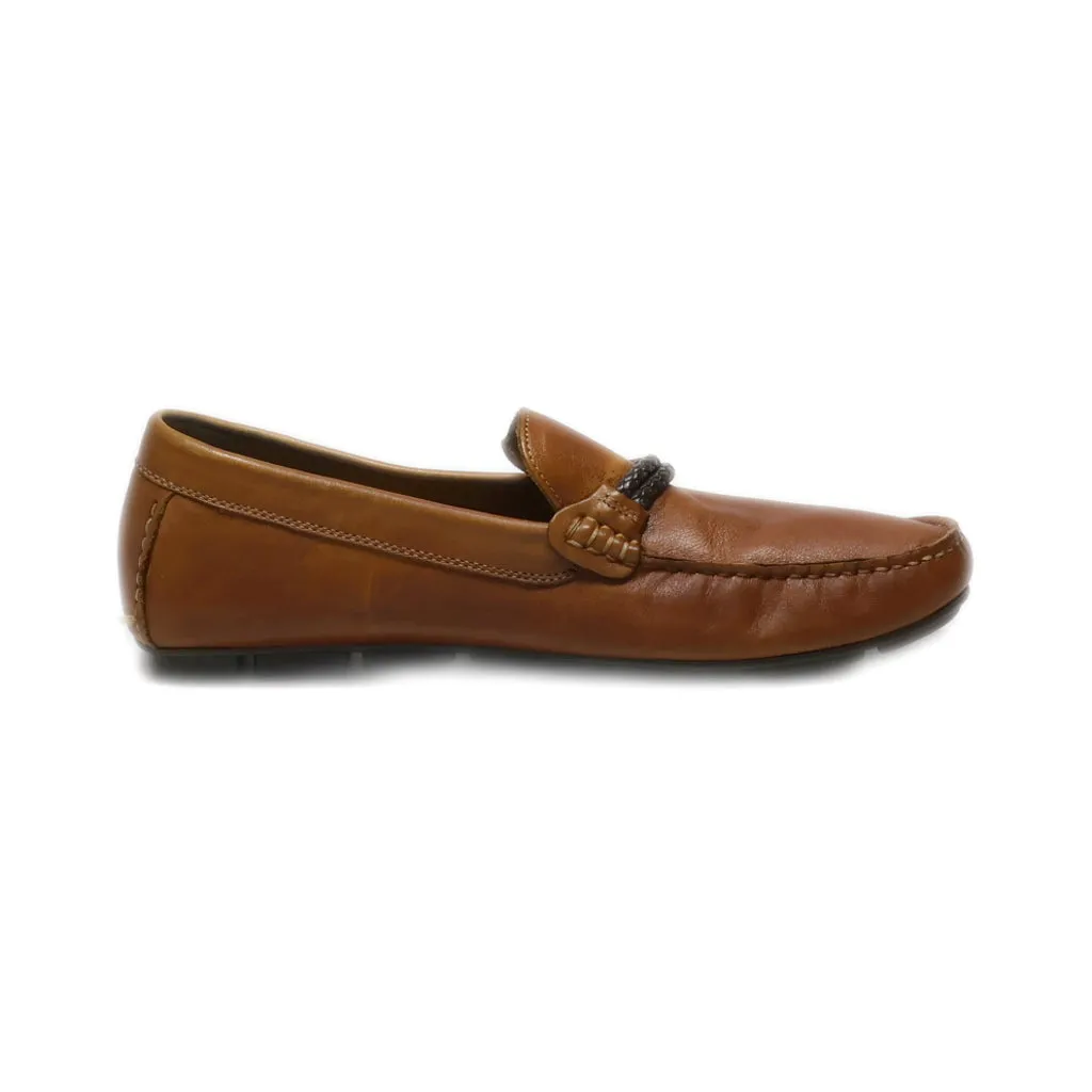 Aldo Loafers Leather Brown Colour For Men