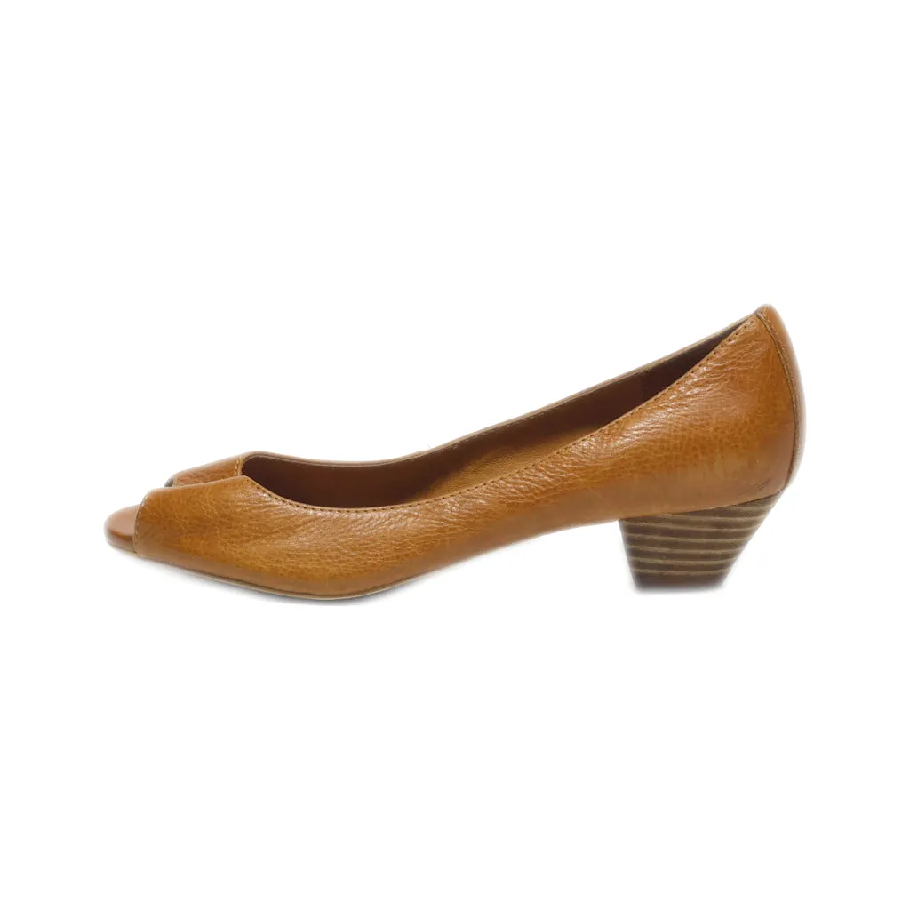 Aldo Peep Toe Leather Brown Colour For Women