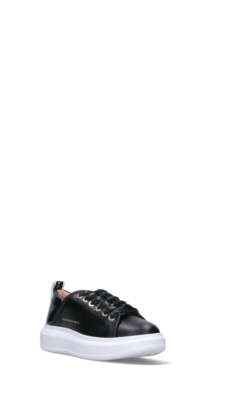 ALEXANDER SMITH Sneaker donna nera in pelle