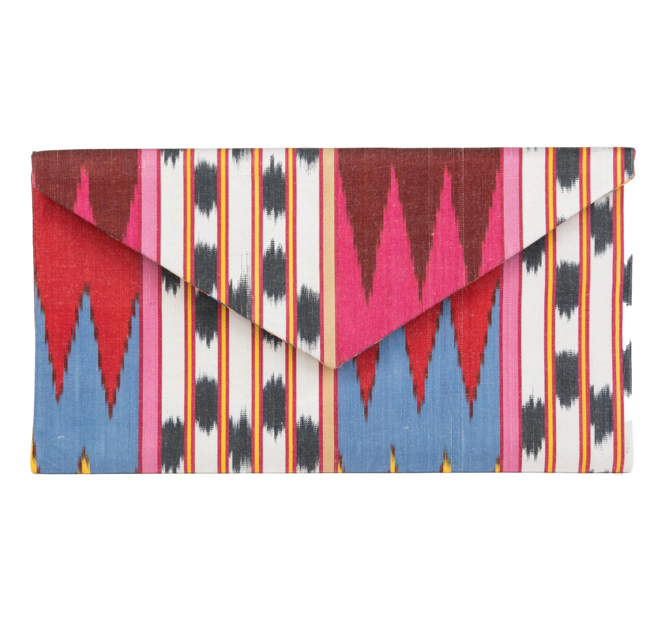 Alice Silk Ikat Envelope Clutch - Large