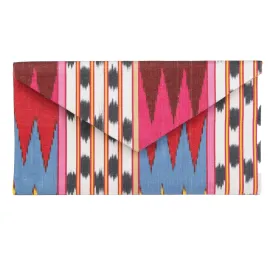 Alice Silk Ikat Envelope Clutch - Large