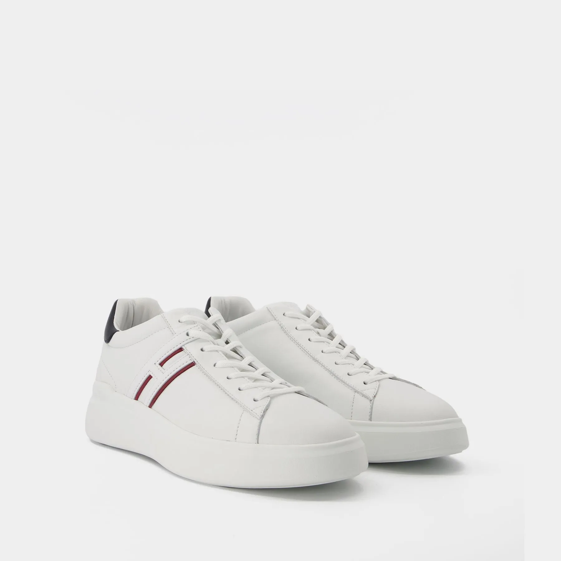 Allacciato Slash H Sneakers in White Canvas