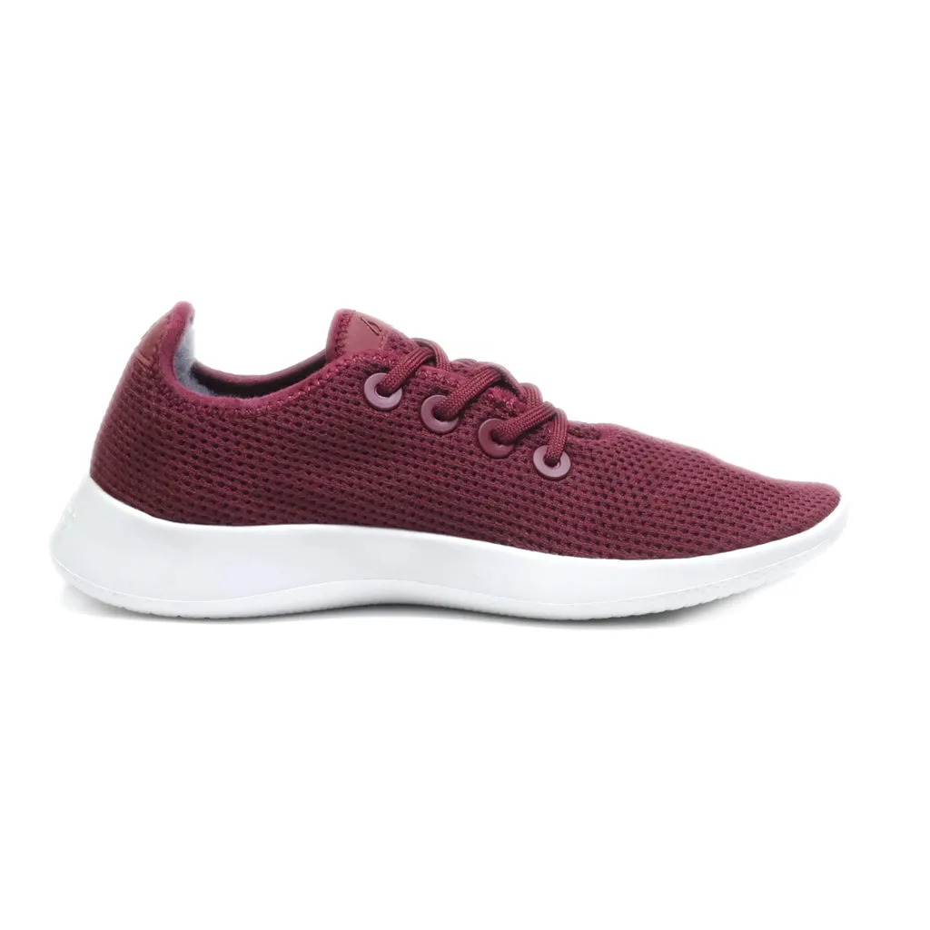 Allbirds Tree Runners Low-Top Sneakers Fabric Maroon Colour For Women