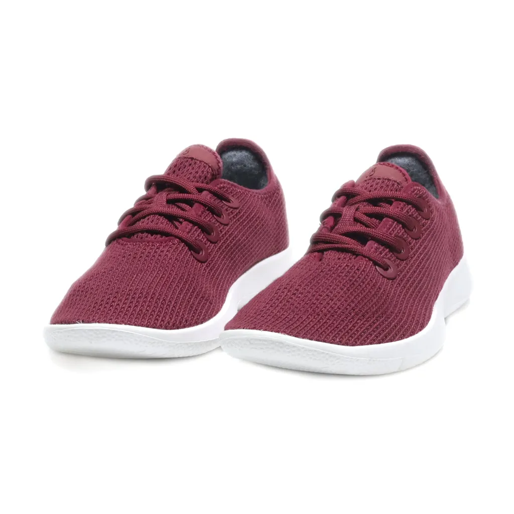 Allbirds Tree Runners Low-Top Sneakers Fabric Maroon Colour For Women