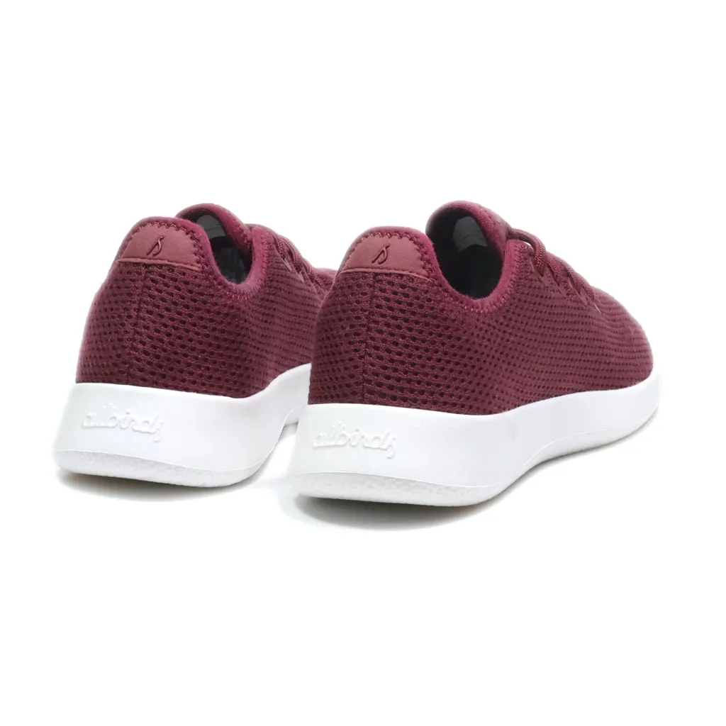 Allbirds Tree Runners Low-Top Sneakers Fabric Maroon Colour For Women