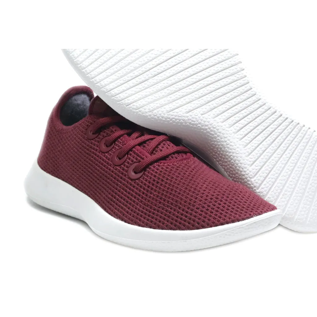 Allbirds Tree Runners Low-Top Sneakers Fabric Maroon Colour For Women