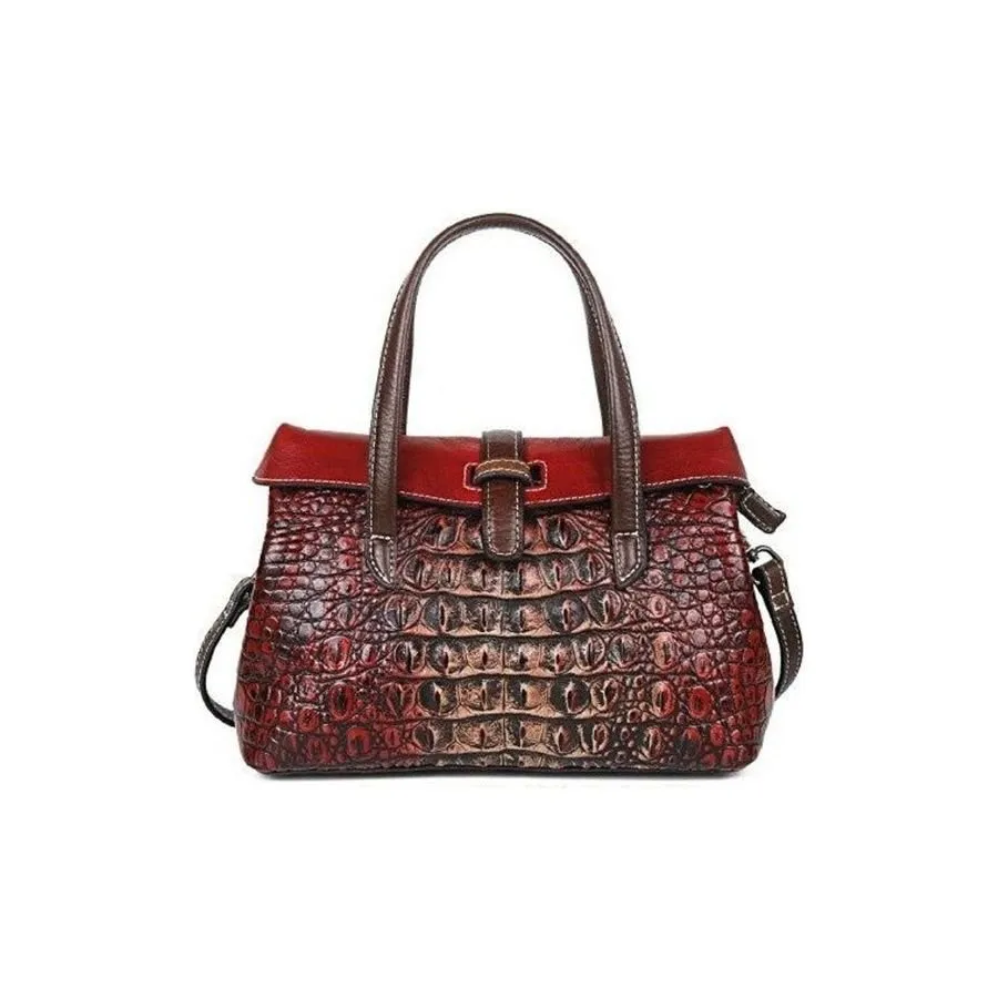 AlliLuxe Exotic Zipper Tote Shoulder Bag