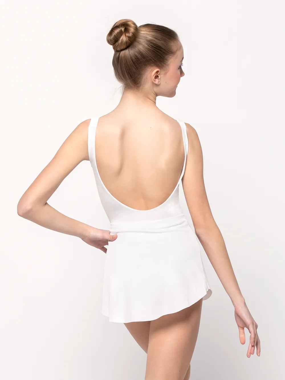 Allison Kids White Velvet Leotard RTW