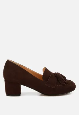 Aloha Tassels Detail Suede Loafers