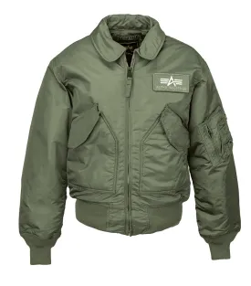 Alpha Industries CWU 45/P Flight Jacket Sage Green