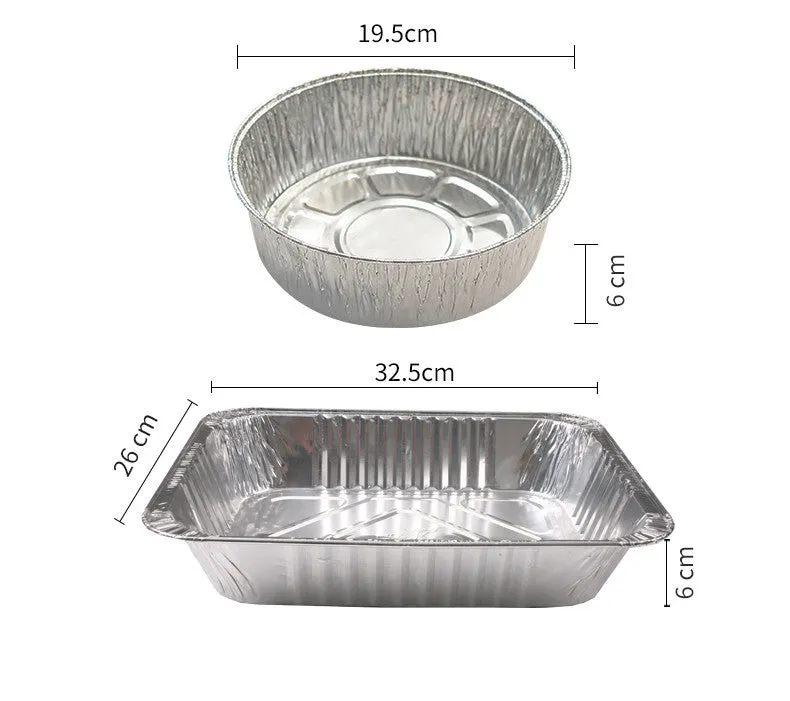 Aluminum Foil Baking Pan Rectangular Disposable Tin Household