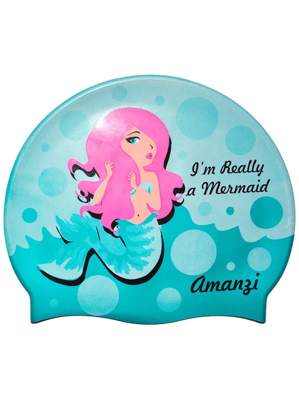 Amanzi Mermaid Silicone Swim Cap