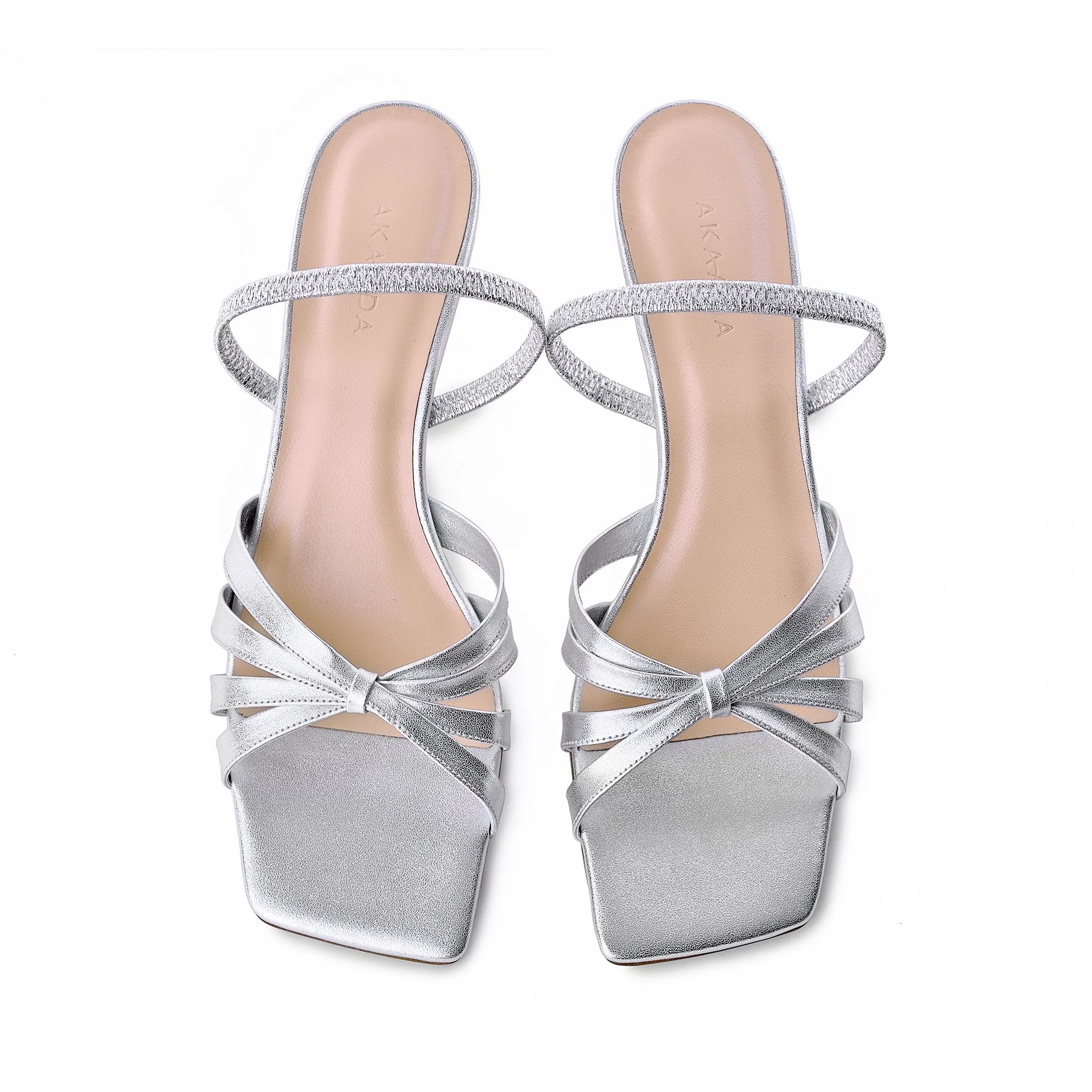 Amaya Silver Metallic Leather Sandals