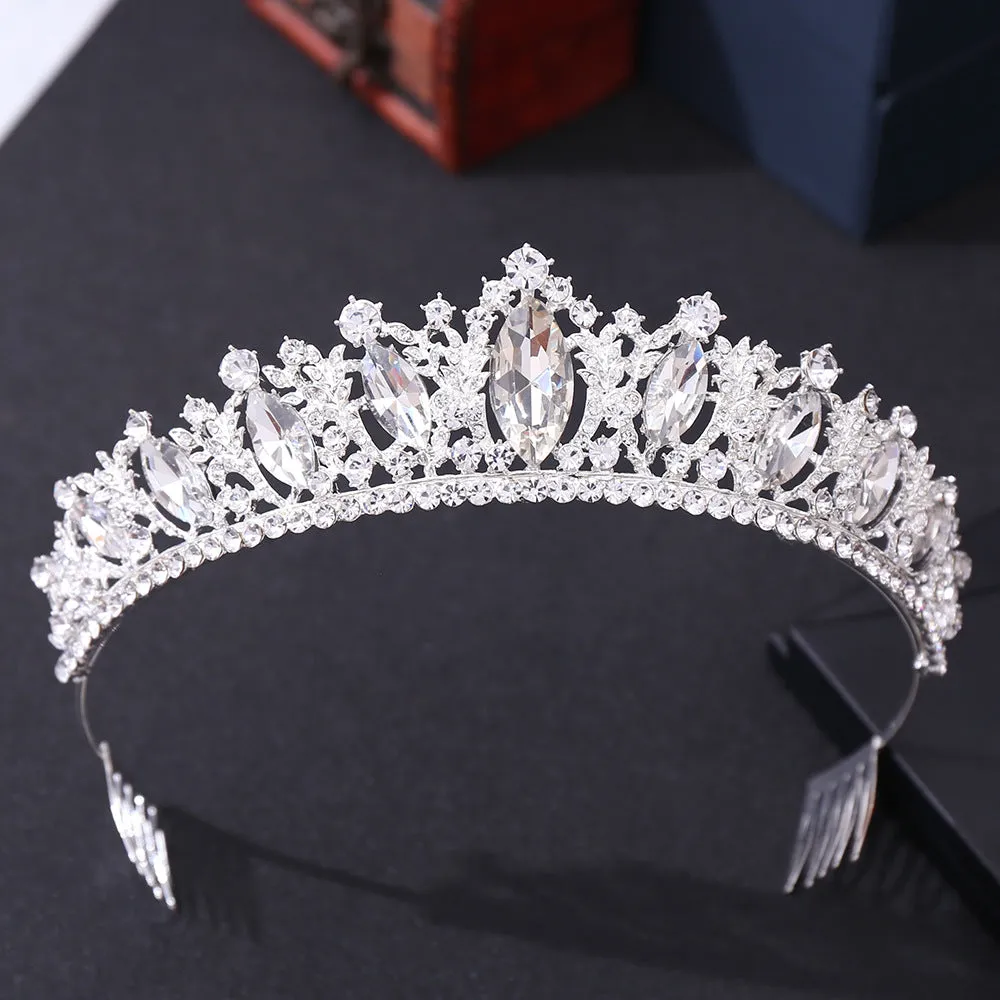 American bridal crown tiara alloy diamond crown wedding accessories hair comb wedding gift