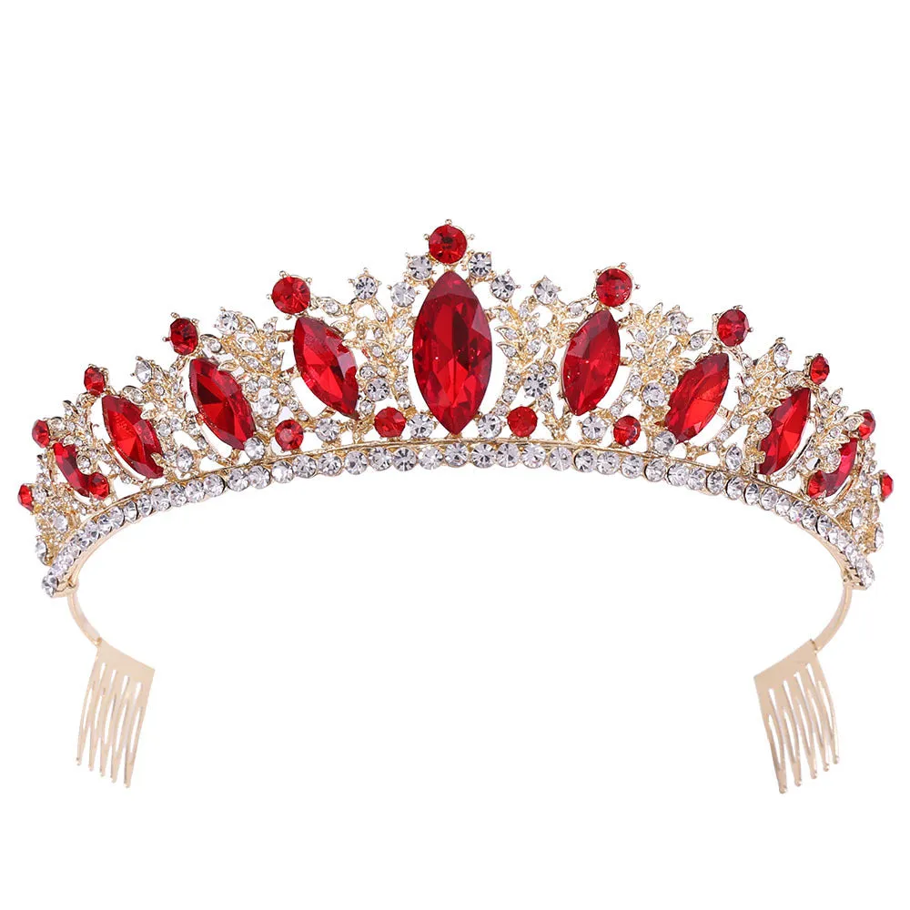 American bridal crown tiara alloy diamond crown wedding accessories hair comb wedding gift