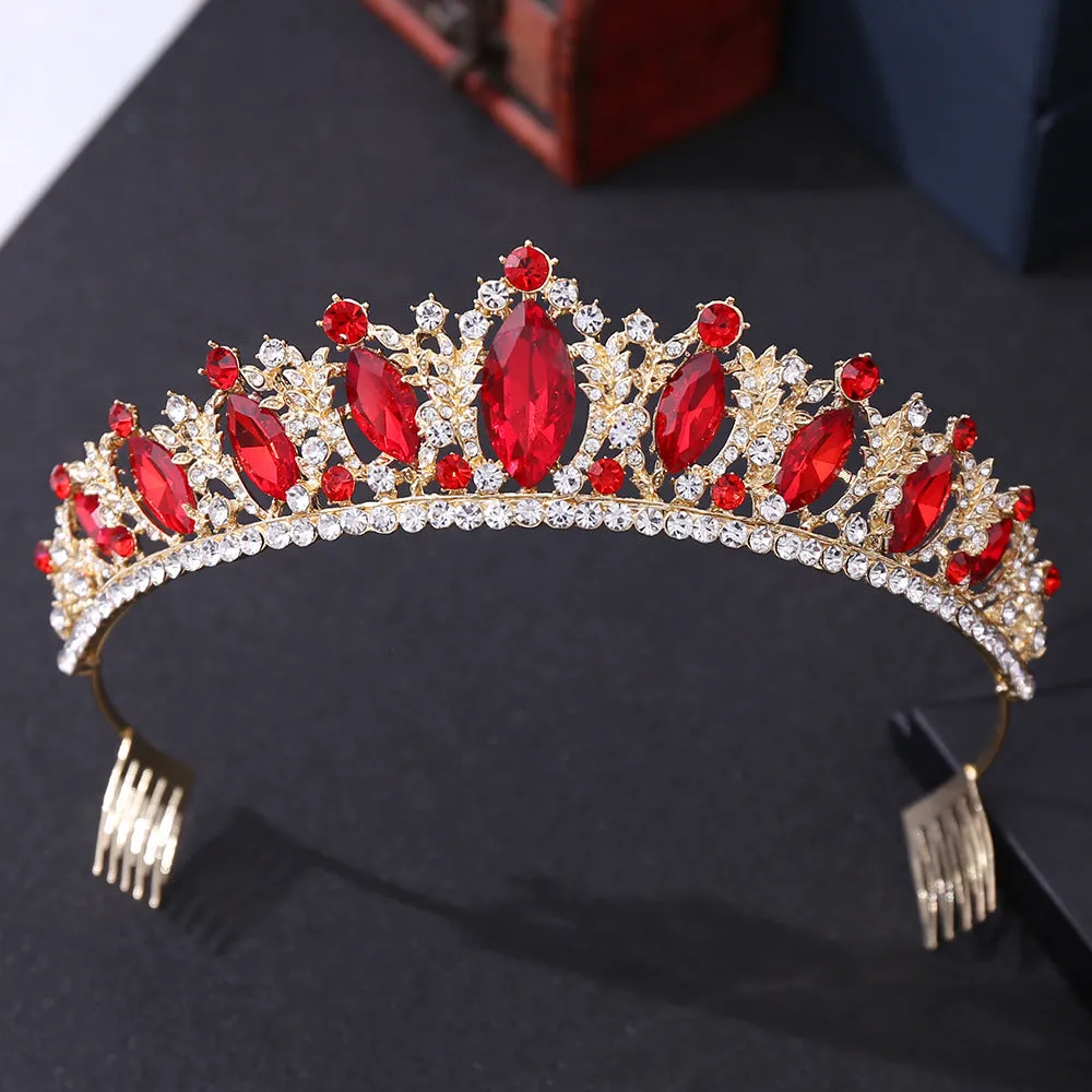 American bridal crown tiara alloy diamond crown wedding accessories hair comb wedding gift