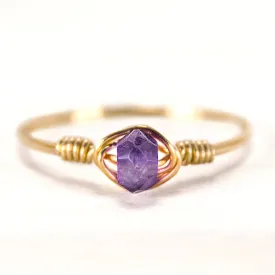 Amethyst Dainty Ring