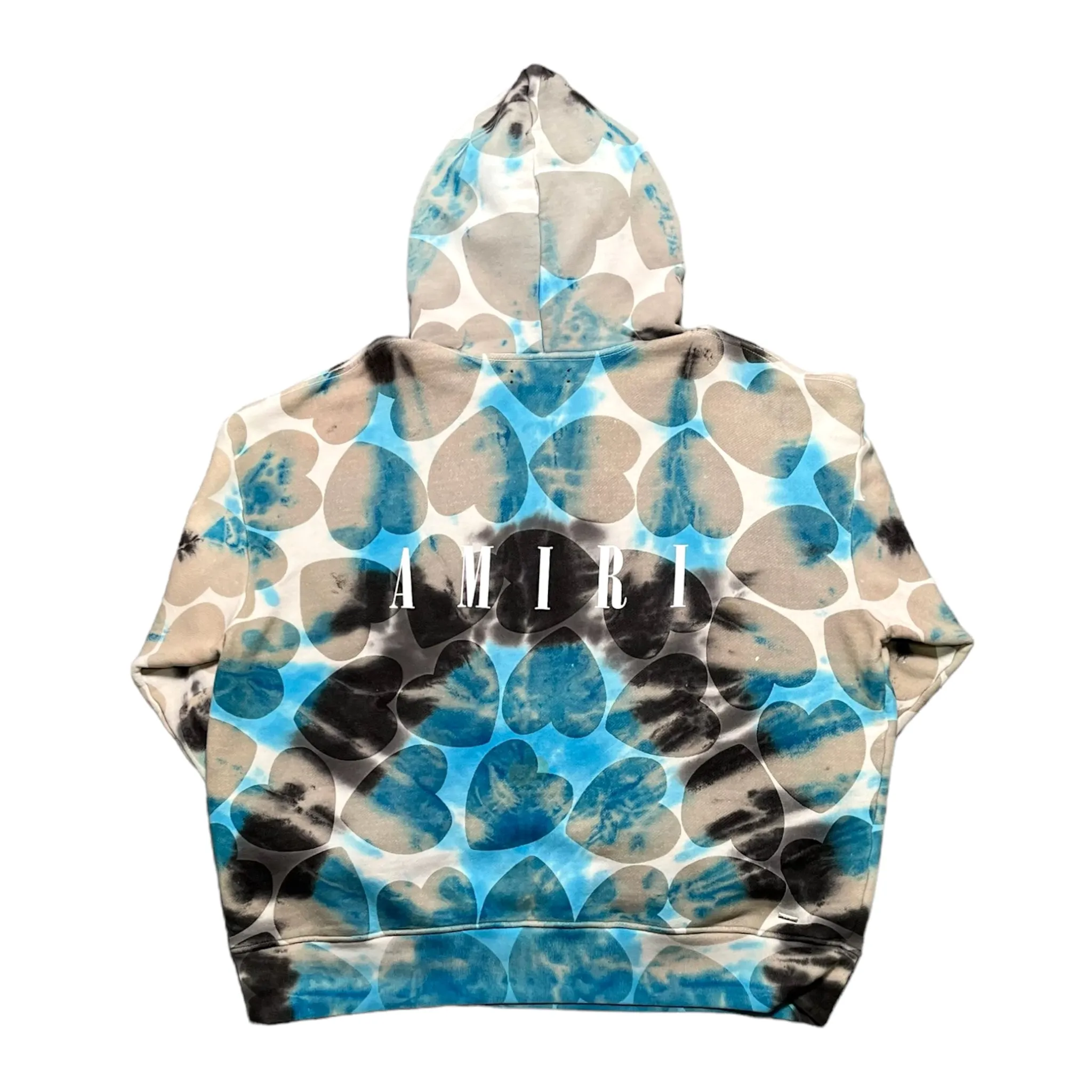 Amiri Heart Tie Dye Oversized Hooded Sweatshirt Multi Pre-Owned