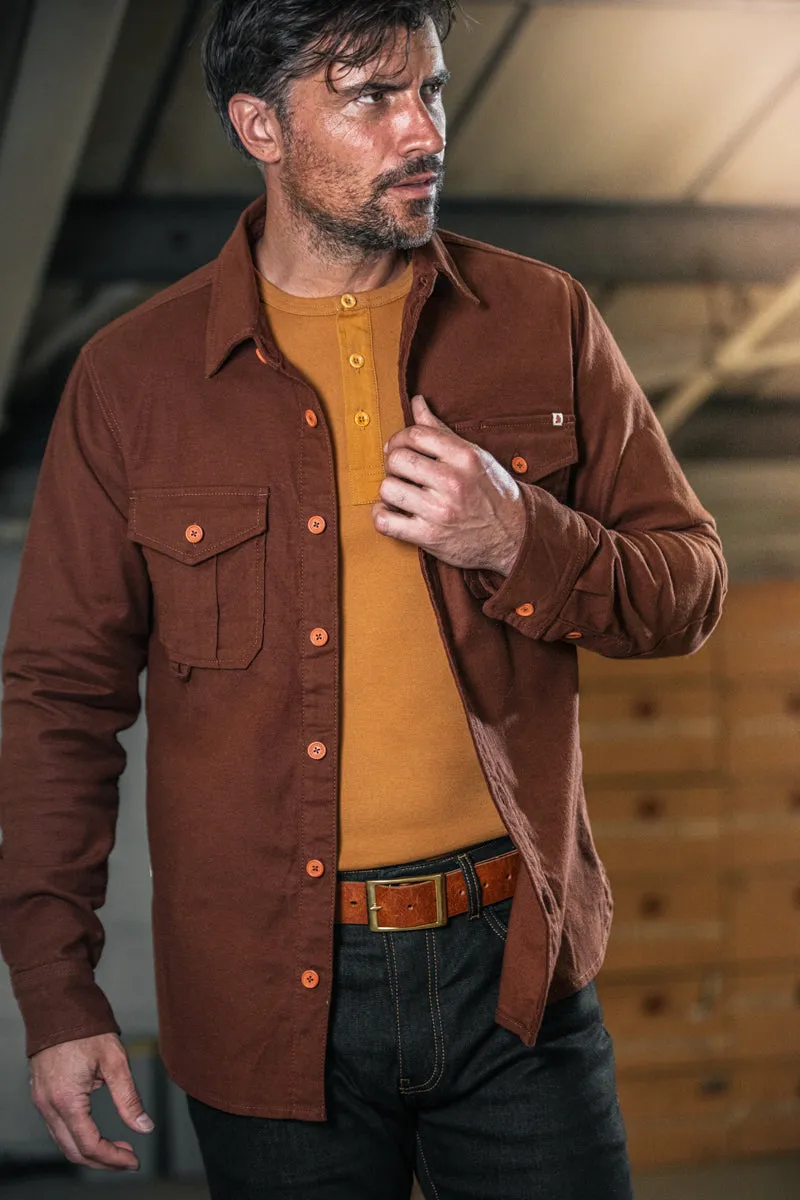 &SONS The New Elder Henley Shirt Tan