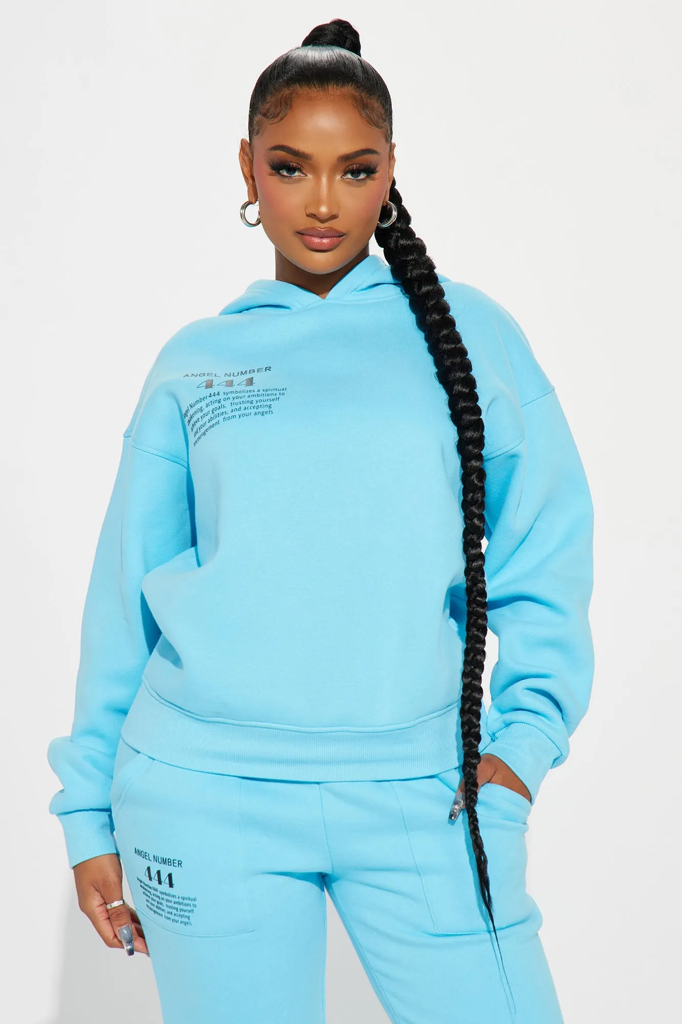 Angel 444 Sweatpant Set - Aqua