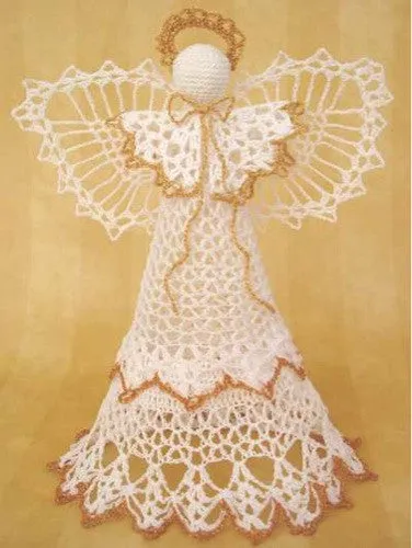 Angel Victoria Christmas Tree Topper Crochet Pattern