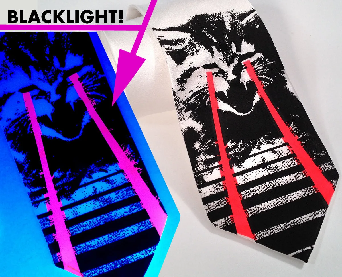 Angry Raving Laser Kitten Necktie