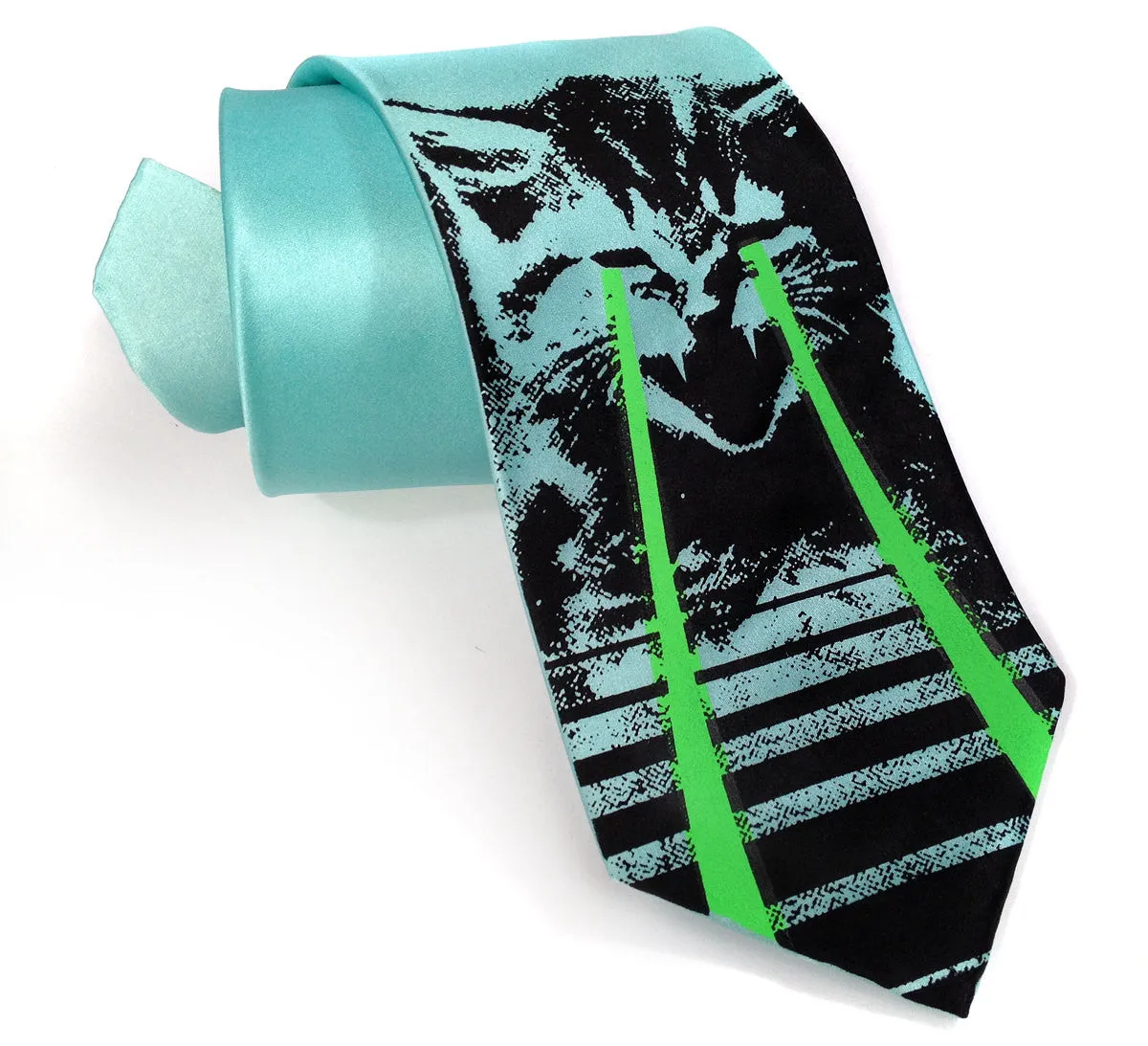 Angry Raving Laser Kitten Necktie