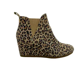 ANIMAL PRINT BOOTS ANKLE HEELS by TOMS Size:8.5