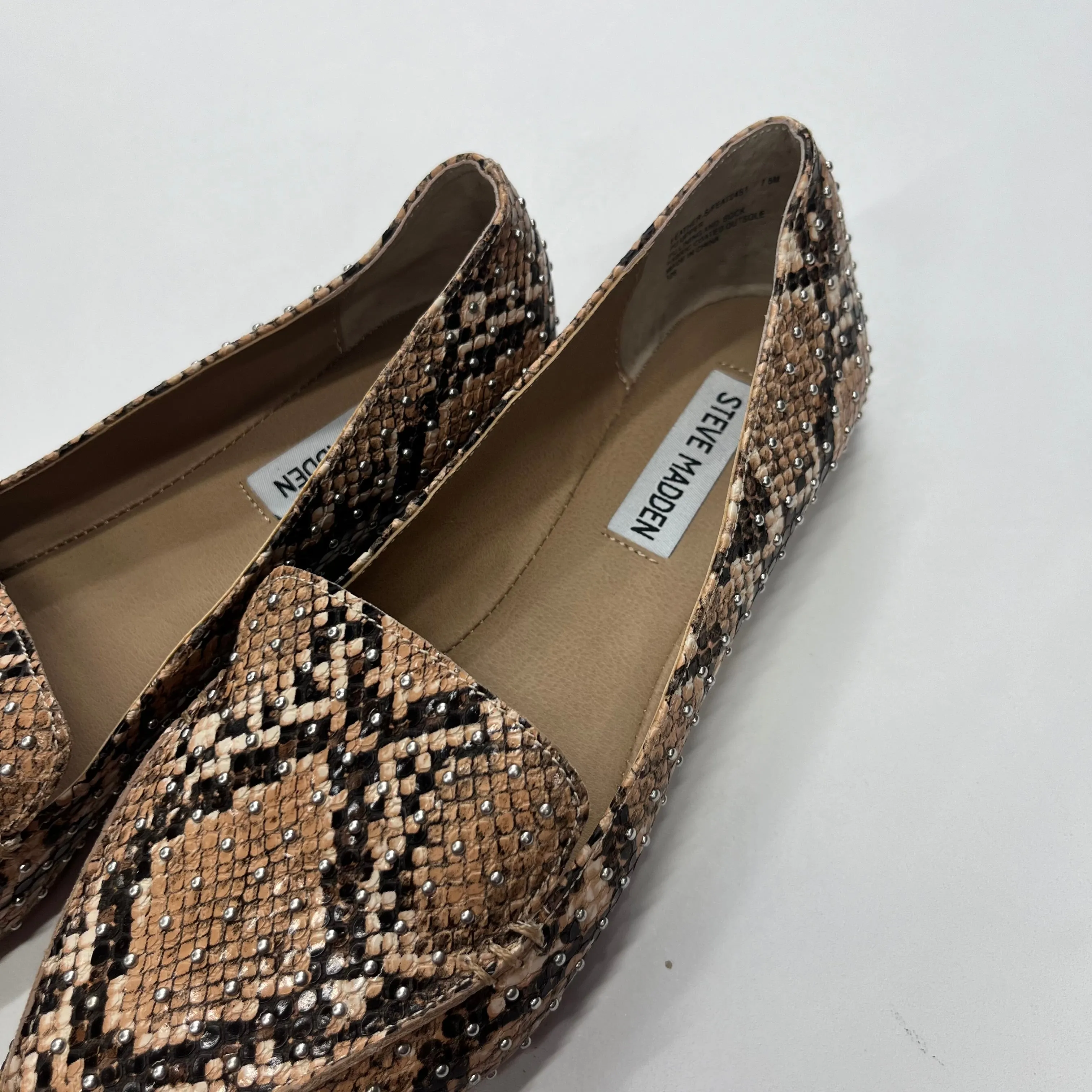 Animal Print Shoes Flats Loafer Oxford Steve Madden, Size 7.5