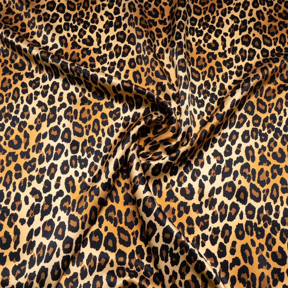 Animal Printed Pure Silk Satin