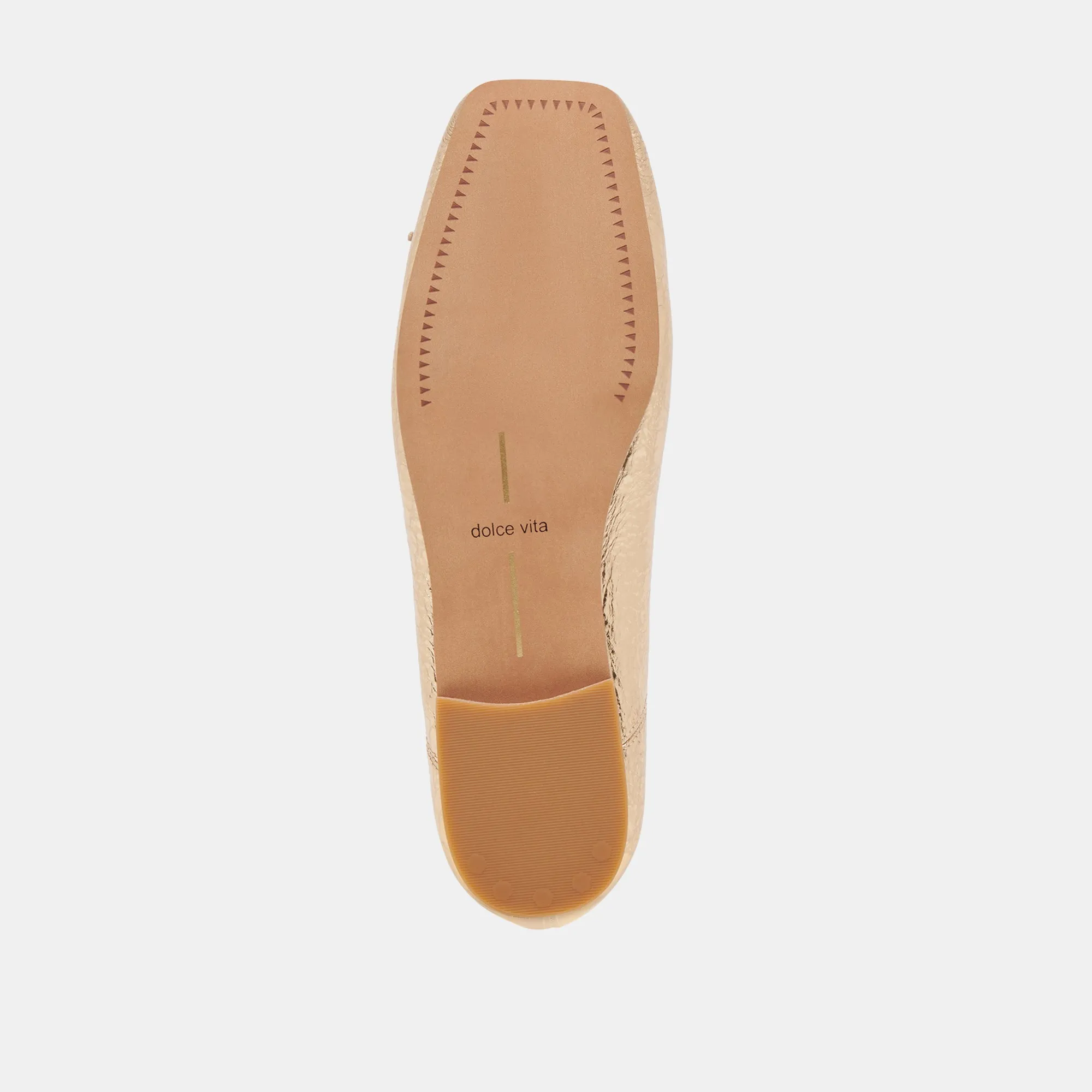 ANISA BALLET FLATS GOLD DISTRESSED LEATHER