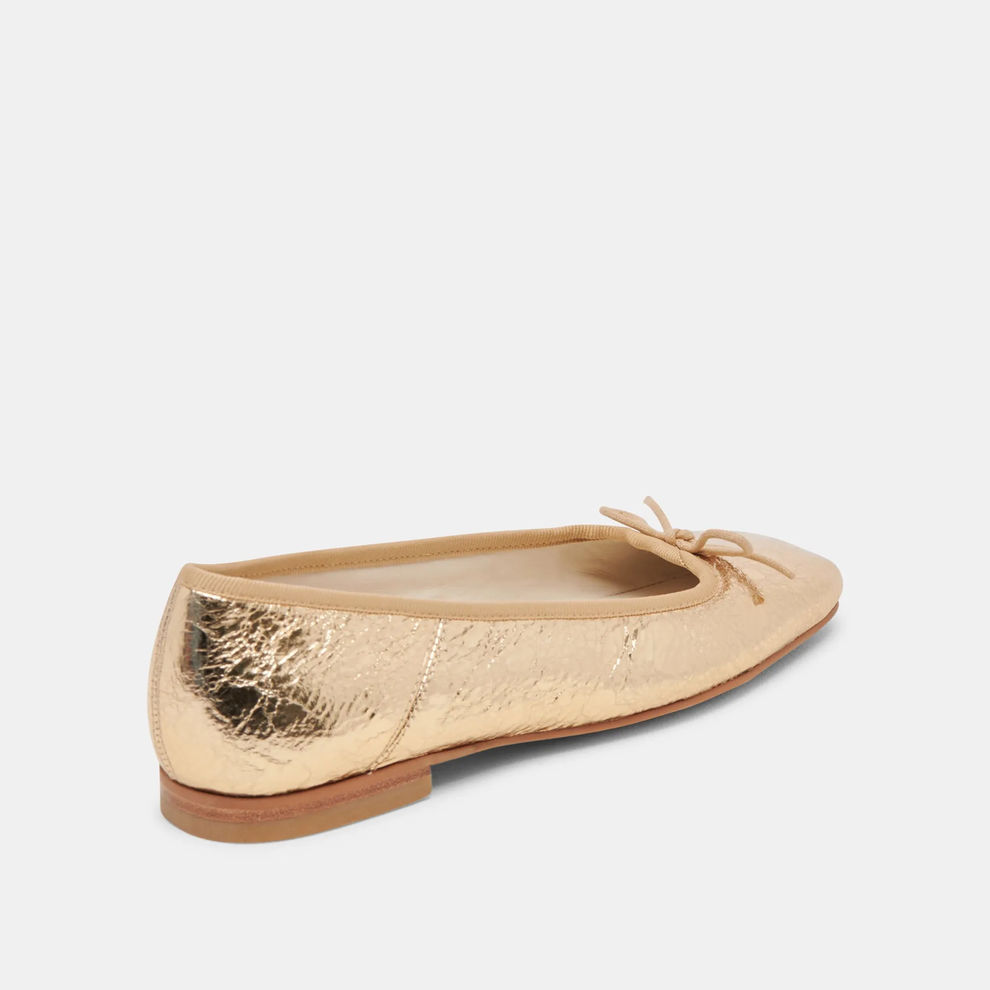 ANISA BALLET FLATS GOLD DISTRESSED LEATHER